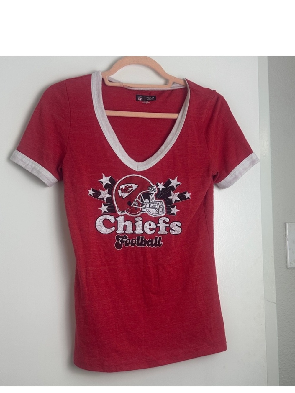 Kansas City Chiefs Official NFL V Neck T Shirt